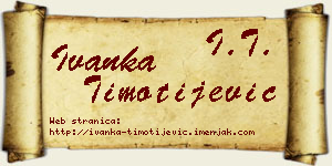 Ivanka Timotijević vizit kartica
